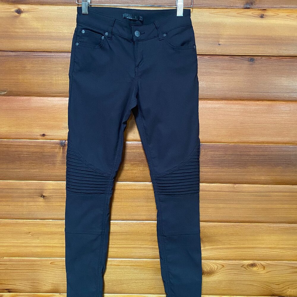 Prana Brenna Pants Moto Skinny 26" Waist Pants - Size 2 Black